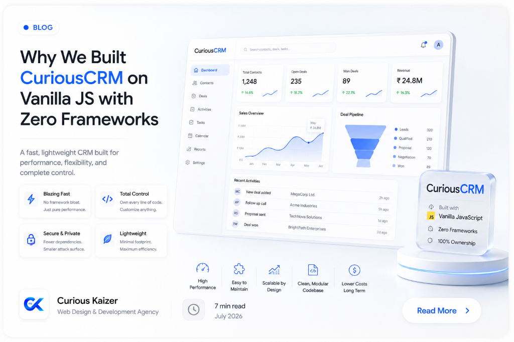 Vanilla JS CRM Development