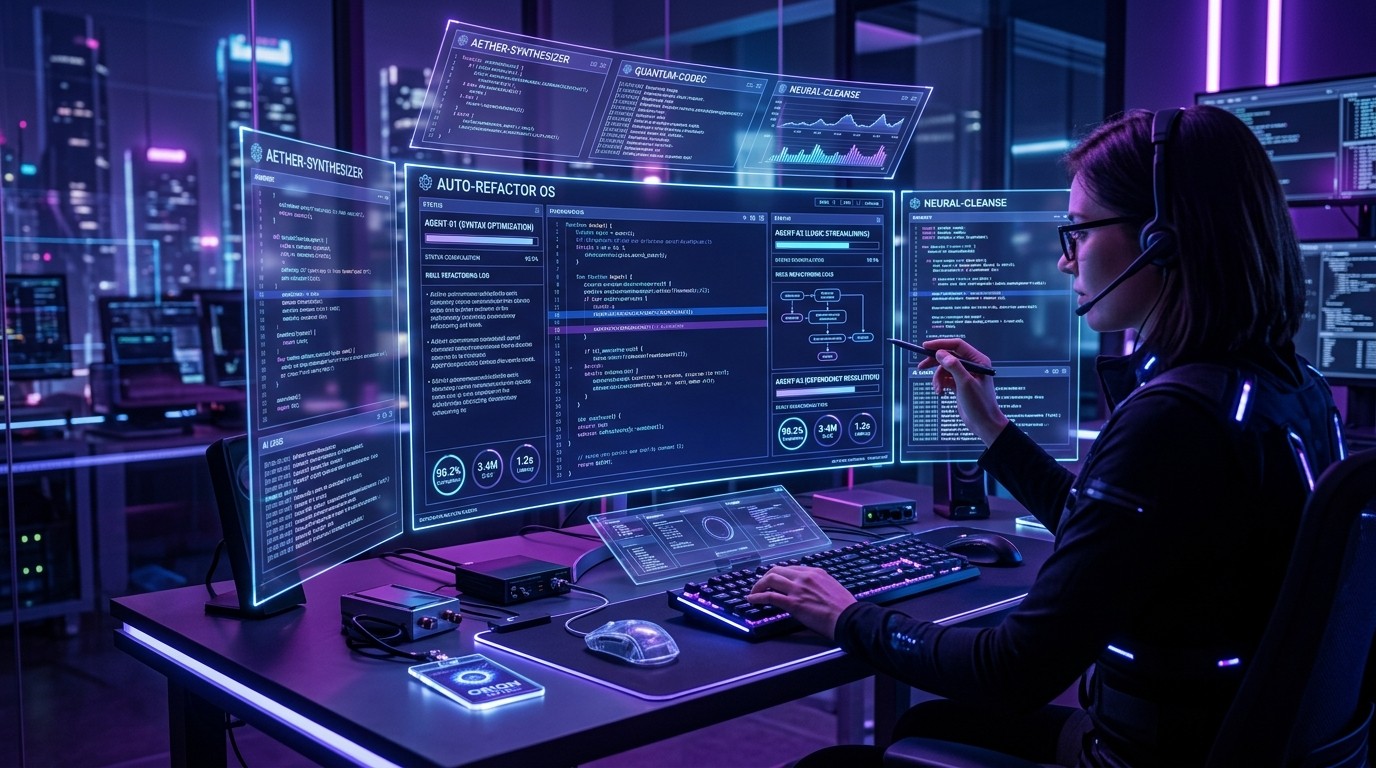 Agentic AI coding workstation executing multi-file refactoring loops with Claude 3.7 Sonnet