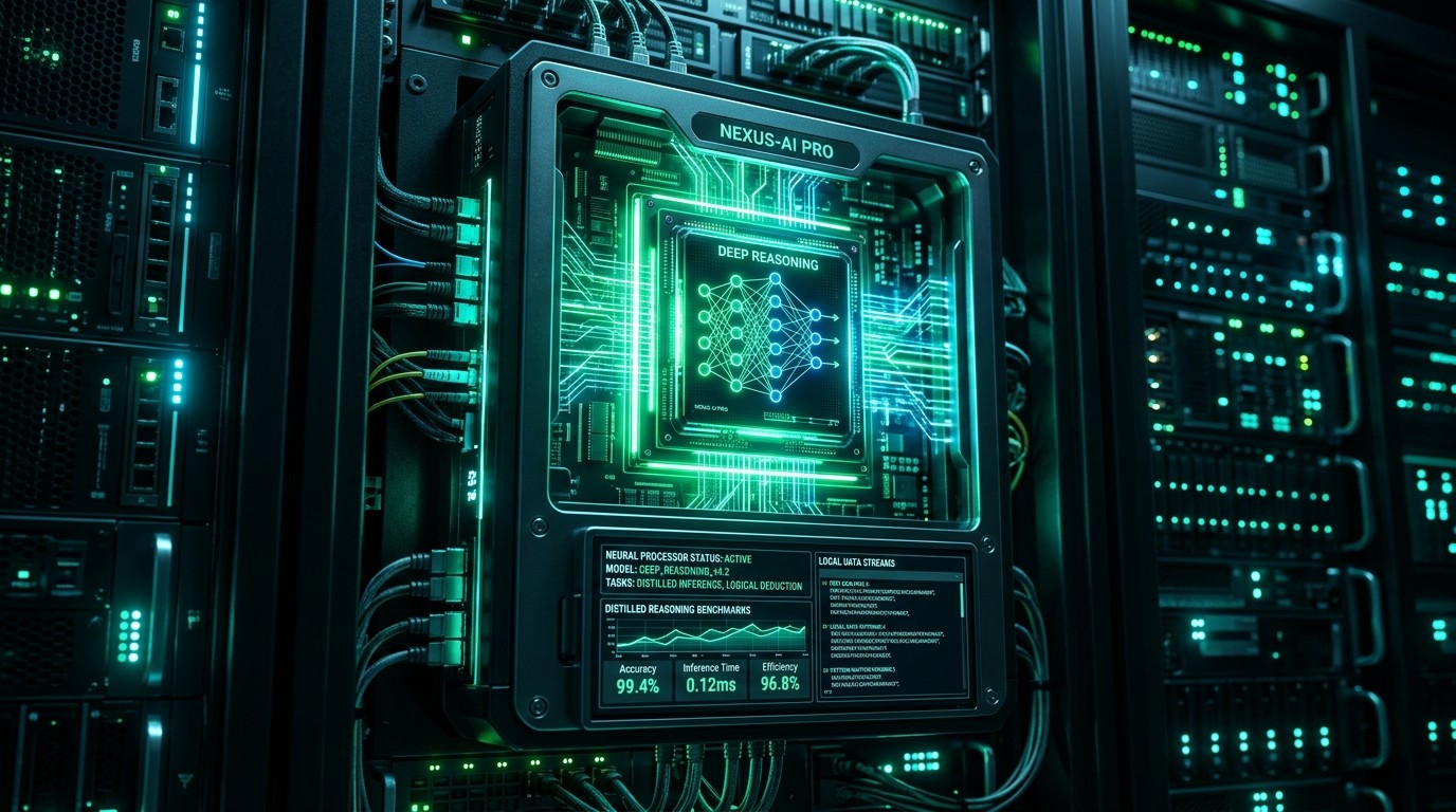 DeepSeek R1 and distilled reasoning neural network processor running local private inference