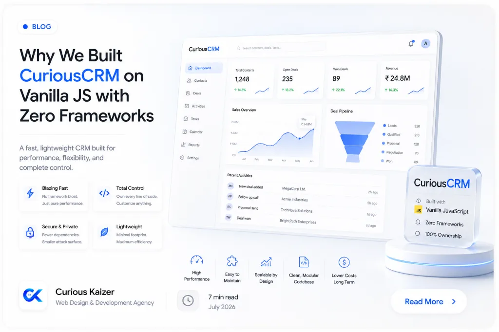 Vanilla JS CRM Development