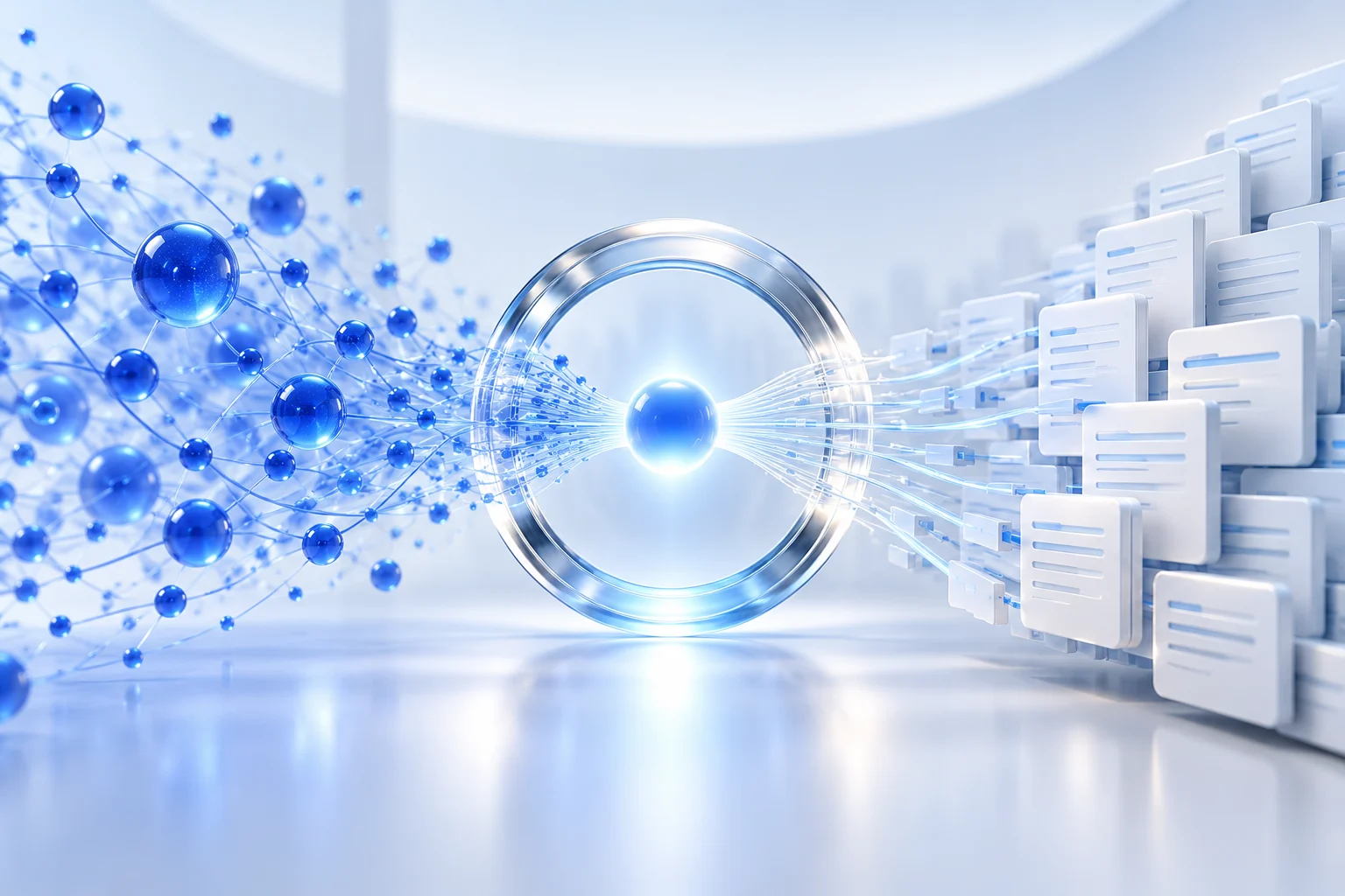 Vector network and keyword index streams combining into one search result