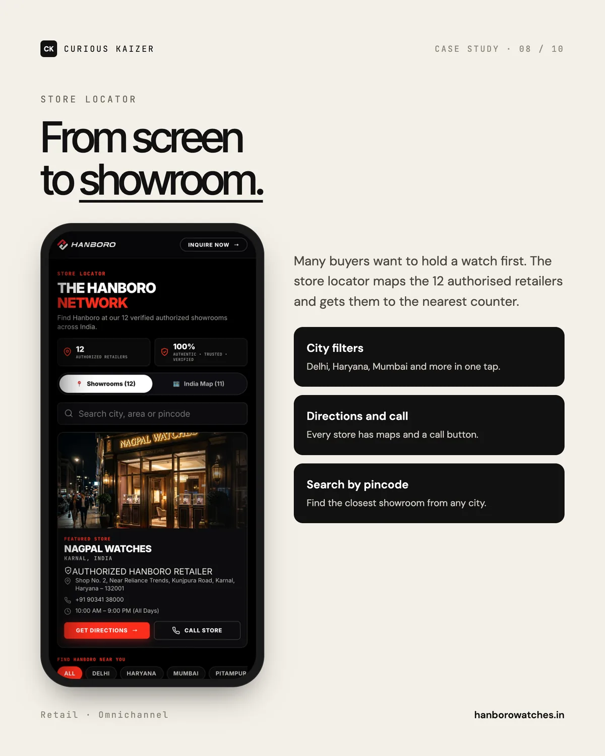Hanboro store locator for 12 authorised retailers