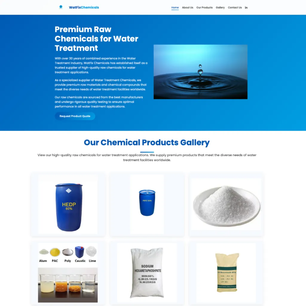 WatFix Chemicals B2B Sourcing Portal UI
